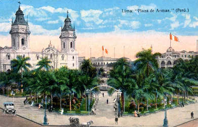 Plaza de Armas, Lima, Peru, begin 20e eeuw