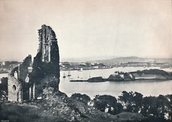 Plymouth - Drakes Island, vanaf Mount Edgcumbe, 1895