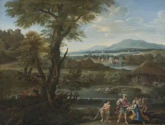 Polycrates vindt zijn ring in de vis, 17e eeuw