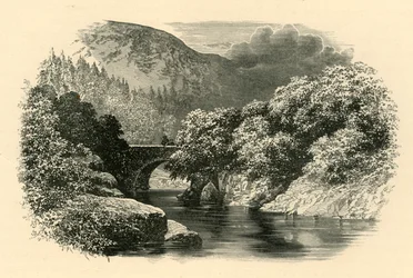 Pont Aberglaslyn, Noord-Wales, ca. 1890