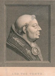 Paus Leo X 1475-1521, geboren Giovanni di Lorenzo de Medici