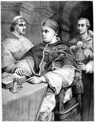 Paus Leo X, Giulio de Medici de toekomstige Paus Clemens VII en Kardinaal de Rossi