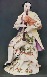 Porseleinen figuur gemarkeerd WD-CO. Derby, circa 1760