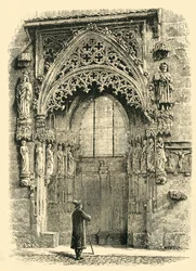 Portaal van de St. Sebalduskerk, Neurenberg, 1890