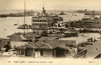 Port-Said. - Algemeen uitzicht haven. - LL., c1918-c1939