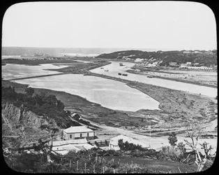Port Alfred, Kowie River, Kaapse diamant- en goudmijnen, Zuid-Afrika, ca. 1890