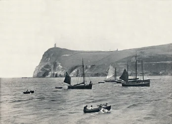 Port Erin - Bradda Head, met de Milner Tower, 1895