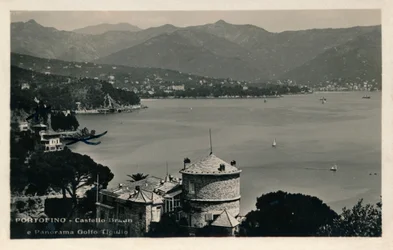 Portofino - Castello Braun en Panorama Golfo Tigulio, ca. 1900