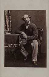 Portret van Charles Dickens 1812-1870, 1860s
