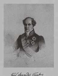 Portret van graaf Alexander Nikolayevich Golitsyn 1773-1844, ca. 1840