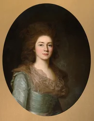 Portret van Gravin Varvara Ivanovna Golitsyna, geboren Shipova, 1790s
