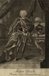 Portret van hertog Anthony Ulrich van Brunswick, ca. 1700