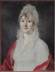 Portret van Elizaveta Alexeevna Arsenyeva, née Stolypina 1773-1845, begin 19e eeuw
