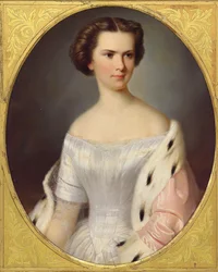 Portret van Keizerin Elisabeth van Oostenrijk, ca. 1855