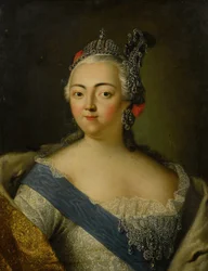 Portret van Keizerin Elizabeth van Rusland 1709-1762
