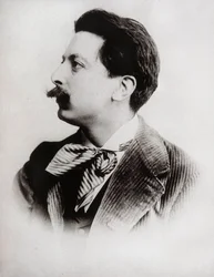 Portret van Enrique Granados (1867-1916), Spaanse componist en pianist. Foto