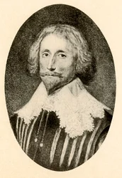 Portret van George Sandys, met gescheurde wambuis en Vandyke-kraag, ca. 1610-1630, 1937