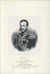 Portret van Groothertog Michael Nikolaevich van Rusland 1832-1909, 1858