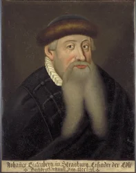 Portret van Johannes Gutenberg, begin 17e eeuw