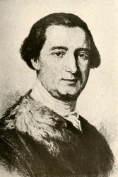 Portret van John Penn, koloniale gouverneur, met bont afgewerkte jas, ca. 1750, 1937