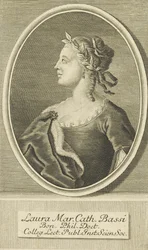 Portret van Laura Bassi 1711-1778, 1738