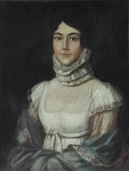 Portret van Maria Mikhaylovna Lermontova 1795-1817, 1810s