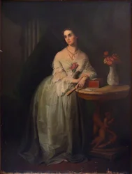 Portret van prinses Nino Aleksandrovna Griboyedova née Chavchavadze, midden 19e eeuw