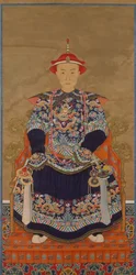 Portret van Keizer Qianlong Als Jonge Man, 19e eeuw
