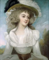 Portret van Sarah Tickell, vrouw van de toneelschrijver en satiricus Richard Tickell