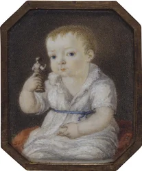 Portret van Sergey Ivanovich Volkov als kind