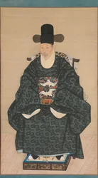 Portret van Yun Dongseom 1710-1795, ca. 1790-1805