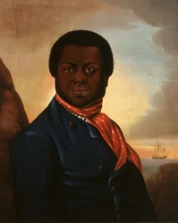 Portret van de zwarte zeeman Paul Cuffe, ca. 1880