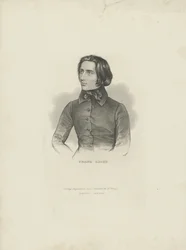 Portret van de componist Franz Liszt 1811-1886, 1840-1850