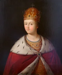 Portret van de Regent Sofia Alexeyevna, eerste helft van de 19e eeuw