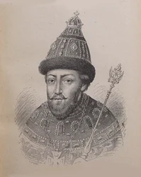Portret van Tsaar Michail I Fjodorovitsj van Rusland 1596-1645