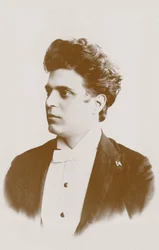 Portret van de componist Pietro Mascagni 1863-1945