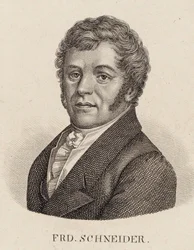 Portret van de organist en componist Friedrich Schneider 1786-1853