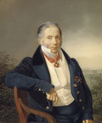 Portret van de schilder Alexander Sauerweid 1782-1844, eerste kwart van de 19e eeuw