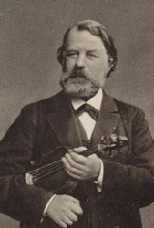 Portret van de violist en componist Joseph Joachim 1831-1907.