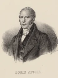 Portret van de violist en componist Louis Spohr 1784-1859, ca. 1840