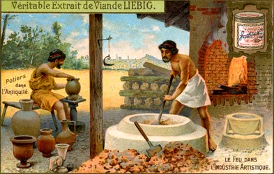 Pottenbakkers in de oudheid, ca. 1900