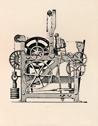 Power Loom zijaanzicht, 1836, 1904