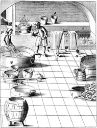 Voorbereiding van koper en zilver voor de productie van munten, 1683