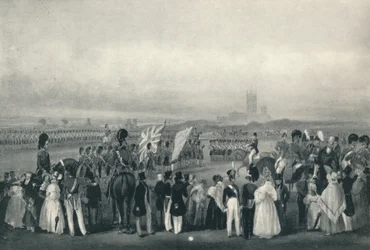 Nieuwe kleuren presenteren aan de 93e Highlanders, 7 oktober 1834, 1834, 1909
