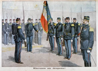 Verontschuldigingen aanbieden aan de vlag, Toulon, Frankrijk