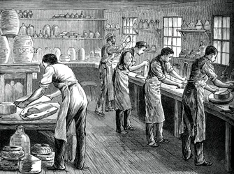 Persers aan het werk, ca. 1880
