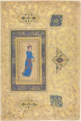 Prinses met wijnfles en beker recto, c. 1550-1600