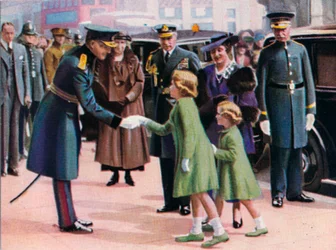 Prinsessen Elizabeth en Margaret c.1935