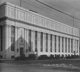 Hoofdfacade van de Vrijmetselaarstempel, Birmingham, Alabama