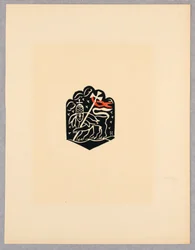 Prent, vignet, plaat X, Ethiopië, of Christus, Madonna en heiligen, zoals ik hen zag in de verluchtingen van oude Ethiopische codices, portfolio, 1920